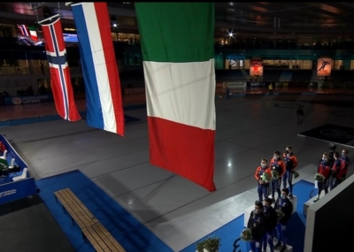 Europei pista lunga: l’Italia è di BRONZO nell’inseguimento a squadre! Il team tutto “Fiamme Gialle” composto da Davide Ghiotto, Michele Malfatti e Andrea Giovannini chiude alle spalle di Paesi Bassi e Norvegia.