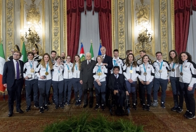Al Quirinale le Bandiere italiane di PyeongChang 2018.