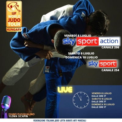 Ylenia Scapin telecronista del Grand Slam di judo a Budapest su Sky Sport