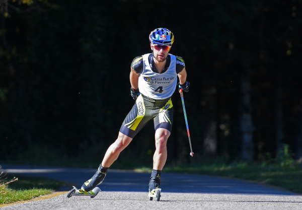 Alessandro Pittin in azione sugli ski roll agli assoluti 2017