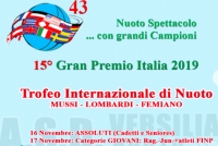 43° Trofeo Internazionale di Nuoto - DIRETTA RAISPORT, 16 novembre.