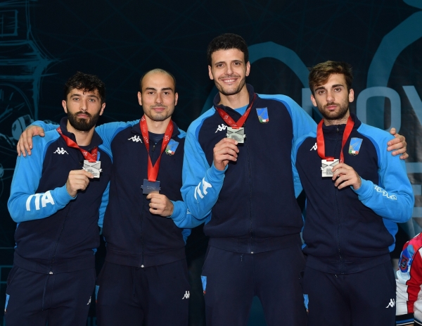 Novi Sad: Campionati Europei Assoluti. Avola e Garozzo conquistano la medaglia d’argento nel fioretto a squadre.