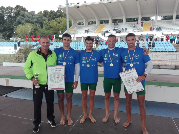 Campionati Italiani Assoluti: il K4 metri 1000 è Campione Italiano