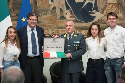 Sofia Goggia, Dorothea Wierer e Alex Vinatzer ricevuti a Palazzo Chigi dal Sottosegretario Giorgetti