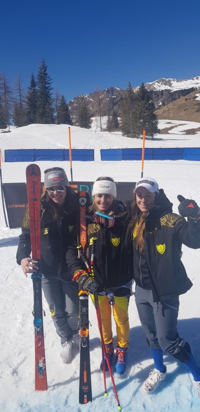 Tripletta “Fiamme Gialle” nella discesa libera femminile dei Campionati italiani assoluti. Nadia Fanchini precede Nicol Delago e Sofia Goggia.