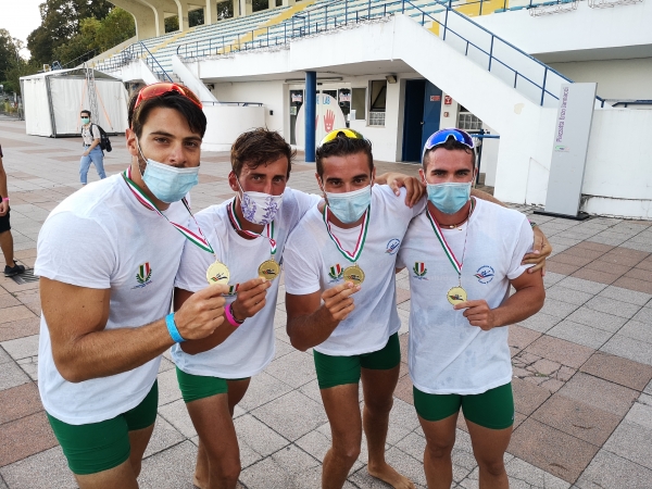 La Canoa gialloverde vince tre Titoli Italiani sulla distanza dei 500 metri