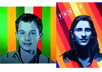 Le Fiamme Gialle Filippo Tortu e Alessia Trost tra le opere della “Pop 10 Art Sport” di Salvo Ardizzone