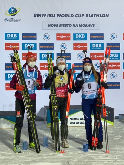 Dorothea Wierer torna sul podio in Coppa del Mondo: è terza nella sprint di Nove Mesto!